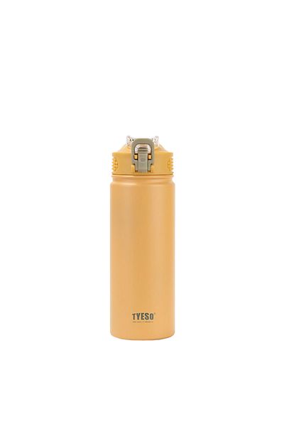 Tyeso 600ml Yellow Stainless Steel Thermos with Hidden Straw - Active Color