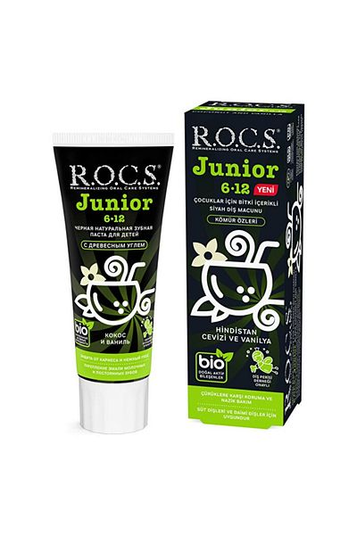 R.O.C.S. Junior Fluoride-Free Toothpaste with Coconut and Vanilla Taste 60ml
