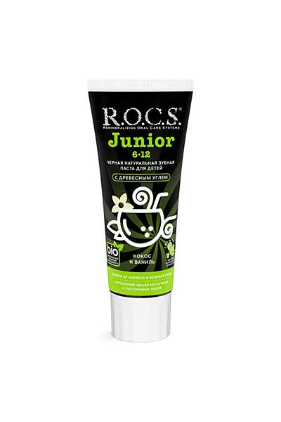 R.O.C.S. Junior Fluoride-Free Toothpaste with Coconut and Vanilla Taste 60ml