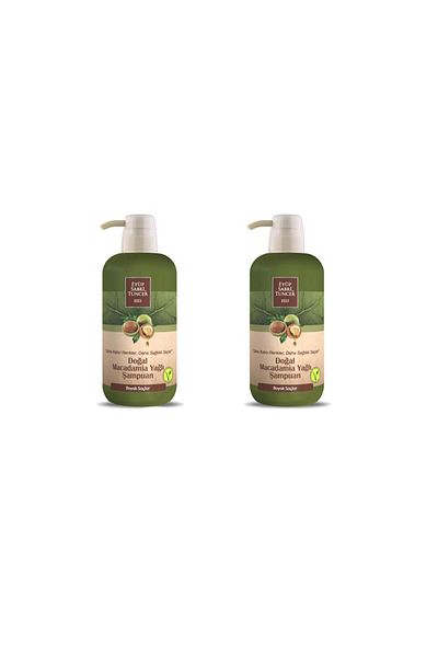 Eyüp Sabri Tuncer Natural Shampoo with Macadamia Oil - 600 Ml Pet Bottle X 2