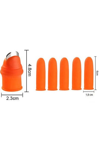 TİNEKE Practical Silicone Apparatus - Glove, Vegetable Fruit Peeler, Cutting Sorter, Thumb Protector