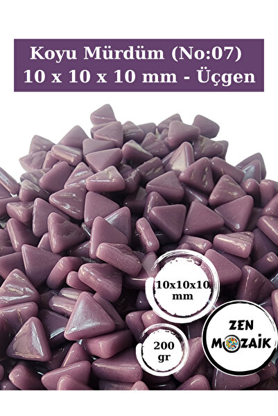 Zen Mozaik Sanatsal Mozaik Çalışmalarınız için 10x1 x10 mm - Üçgen Cam Mozaik...