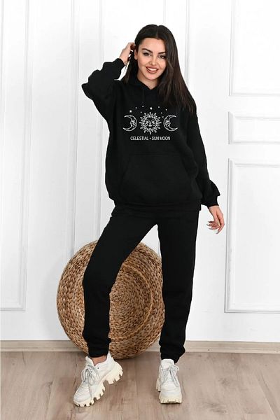 Pink Sky Σετ αθλητική φόρμα Sun Moon Printed Oversize - Φούτσα