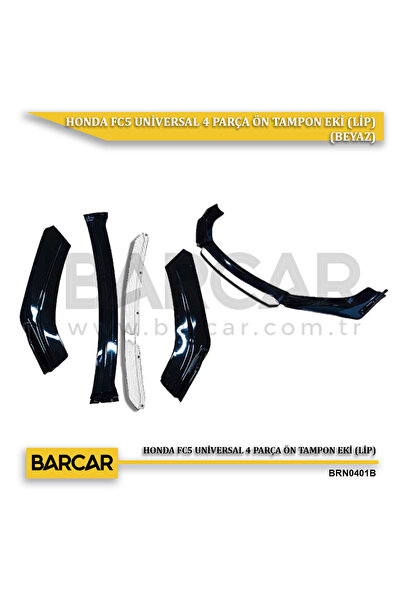 BARCAR Honda Ci?vi?c Fc5 Uni?versal 4 Parça Ön Tampon Eki? (li?p) (beyaz)