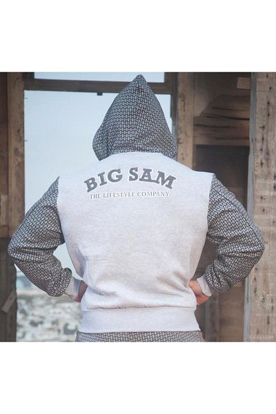 Big Sam Winter Hooded Sports Tracksuit Jacket