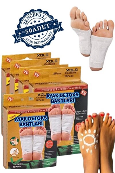xolo 50 Adet Zencefilli Detoks Ayak Bandı Kiyome Detox Foot Patches