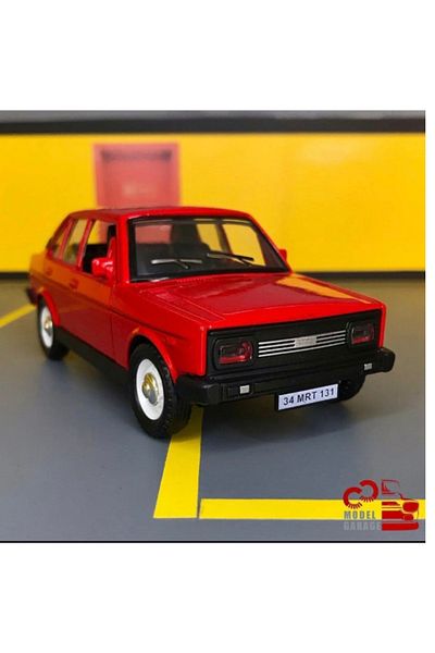 LRS STORE Murat 131 Legendary Collection - 12cm Nostalgic Red Sound Lighted Metal Car