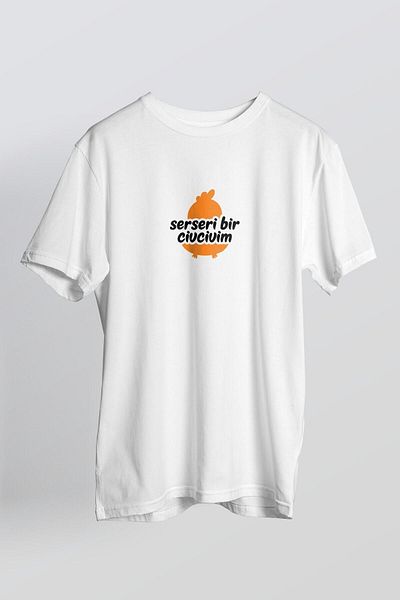 Pink Sky Λευκό μπλουζάκι Unisex με στάμπα