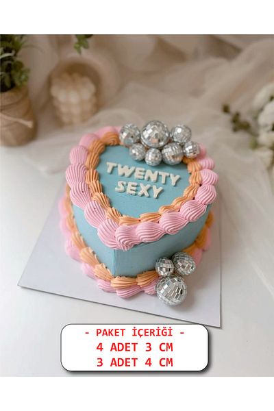 BESSE HOME Disco Ball Cake Set Set-4