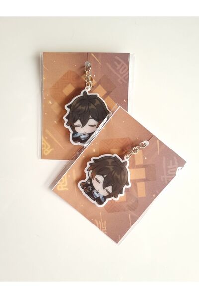 Yenaplanner Genshin Impact Zhongli Bag Ornament/Keychain (1 Pcs)