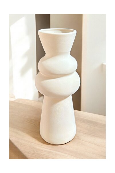 BAYRAMPASAHOBİM Ham Seramik Modern Boğumlu Vazo