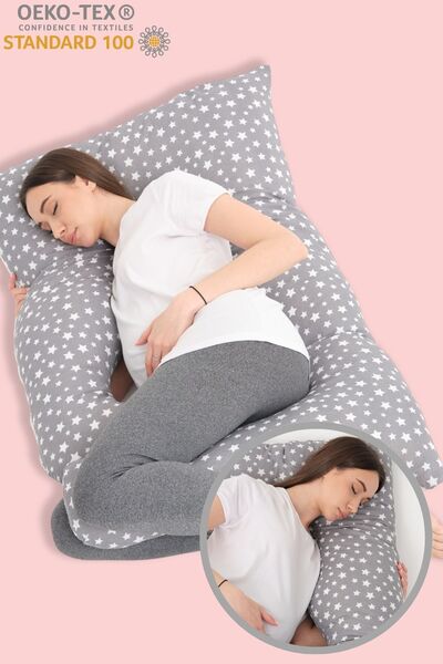 BabyModa Destekli Hamile Yastığı Sırt, Kalça, Bacaklar ve Göbek Desteği Gebelik Minderi