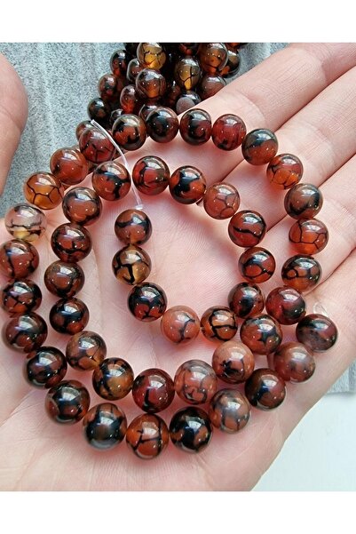 RLX BUJİTERİ Cafea Păianjen Agat Natural Stone Sequence 8 Mm - Design de bijuterii din piatră naturală