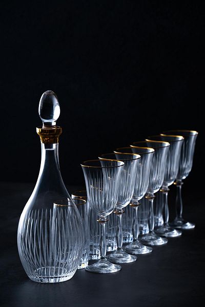 ACAR Louisa Gold 13 Piece Glass Set