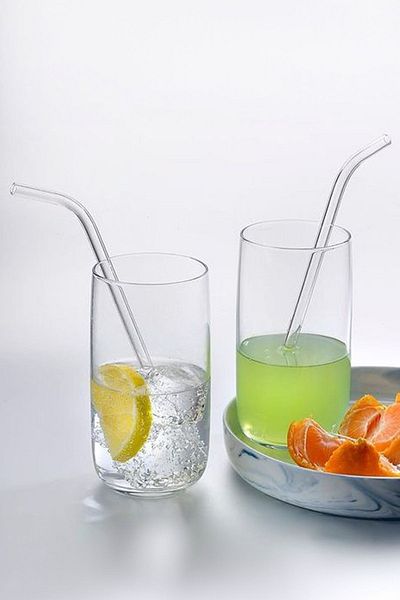 Fhilli Fizz - Set of 6 Borosilicate Glass Straws