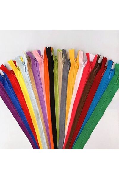 e tuhafiye 100 de fermoare ascunse colorate (în intervalul de 16-25 cm)