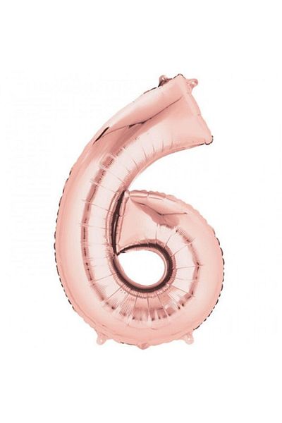 Deniz Party Store 36 - 40 cm Foil Balloon Rose Gold 6 Numbers