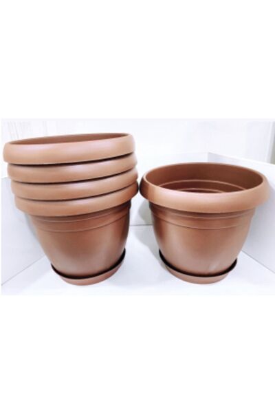 seazde Poliwork Nergiz 5 No 3,5 Litre Tabaklı Saksı 5 Adet