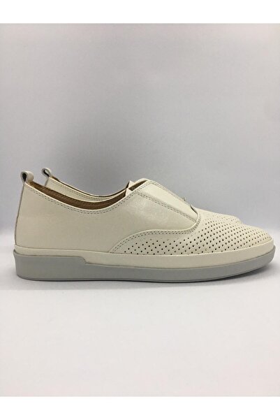 Ortopedia Deri Kadın Ayakkabı 1377 - Bej Rengi