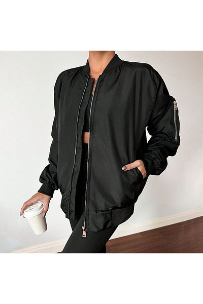BYzıt Bomber Jacket Μαύρο