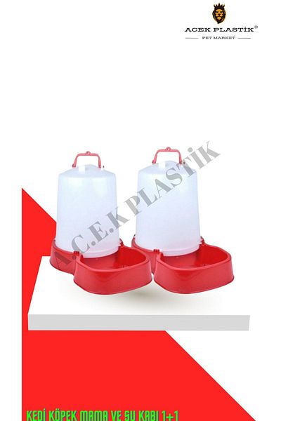 A.C.E.K PLASTİK Cat Dog Automatic Food and Water Bowl - 1:1 Free Shipping