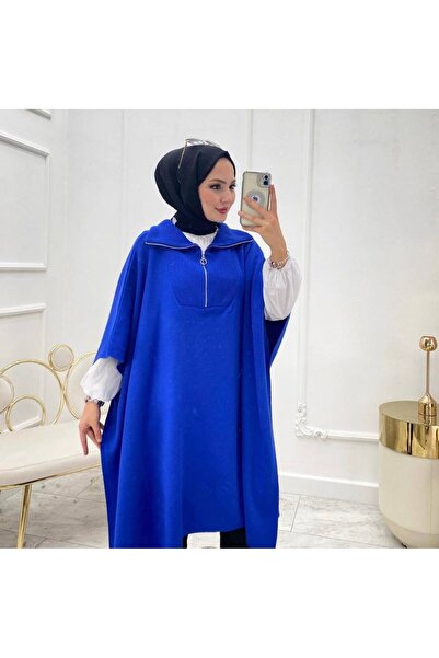 She Olive Παντελόνι με φερμουάρ με λαιμόκοψη τύπου Kamyoncu από πλεκτό ύφασμα Hijab