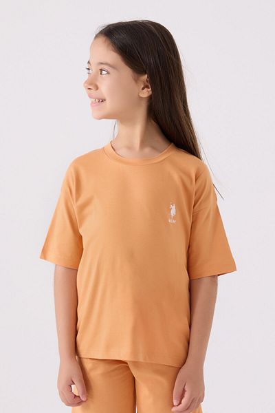 U.S. Polo Assn. Girl's Orange Bermuda Suit
