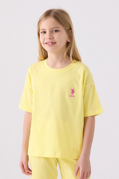 U.S. Polo Assn. Girl's Yellow Bermuda Suit