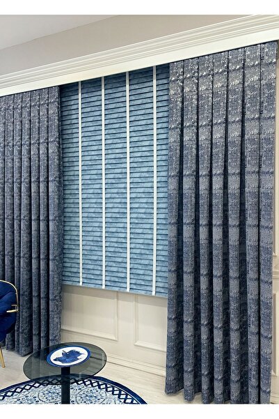 Brillant Kot Mavisi Polywood Ahşap Görünümlü Jaluzi Perde 50 mm Ofis Modern Ve Tüm Mekanlar Için