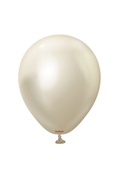 Kalisan Krom Balon Beyaz Altın 10 Adet Küçük Boy 5 Inç