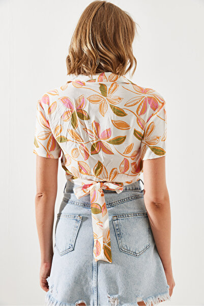 Bianco Lucci Dámská obručová košile s detailním zavazováním