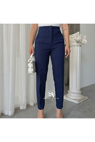 KAROL Pantaloni Flatolu - Bleumarin