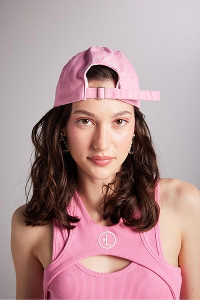 HOLLY LOLLY Logo Embroidered Holly Cap Hat Pink