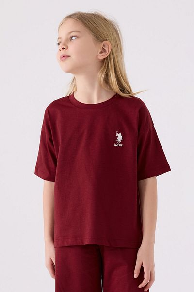 U.S. Polo Assn. Girl's Brown Bermuda Suit