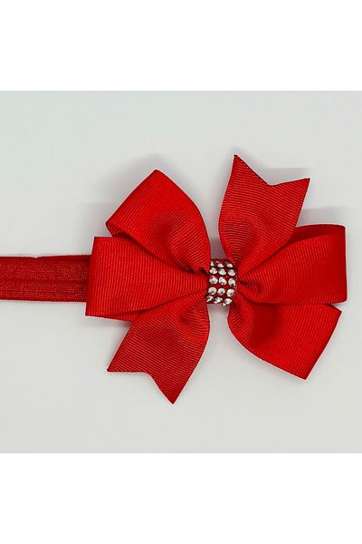 Atılgan Grp Red Stone Detailed Ribbon Baby and Kids Bandana - Handmade