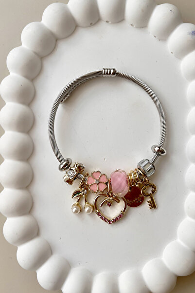 Fubena 8037 الكرز - سوار فولاذي مع مفتاح متدلي