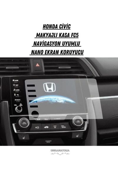 UniqAnatolia Honda Civic Make-up Case Fc5 Navigation Compatible 9h Nano Screen Protector