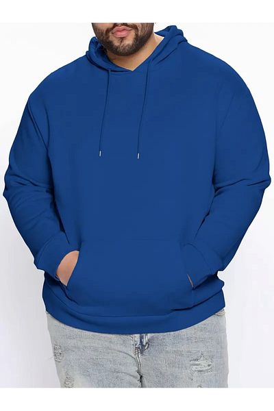 DAXİS Sportwear Company Men's Plus Size Hooded Sweatshirt