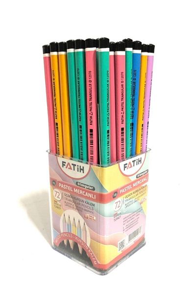 Fatih Triangle Coral Pastel Colored Pencil 72 Pieces