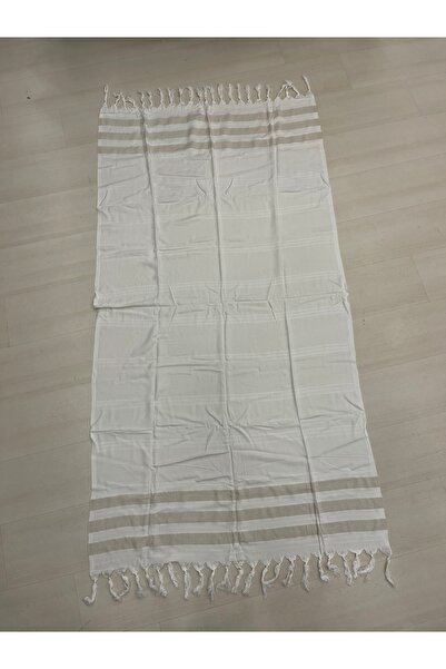 Cassime 100% бавовняний рушник з бежевими смужками