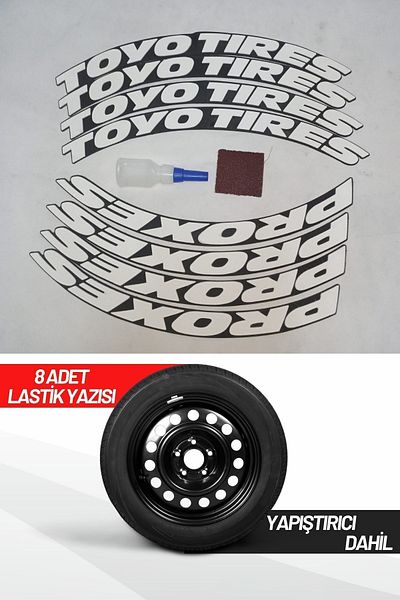 komauto Toyo Proxes Motorcycle White Tire Side - 2.5 Cm, 8 Pieces Glue