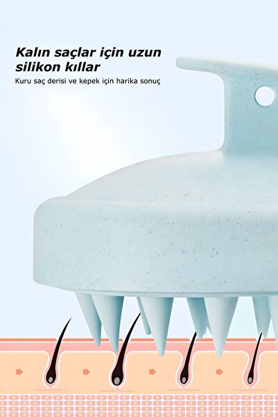 ELSA Pieptene profesional pentru duș, din silicon moale, pentru spălarea părului și pieptene pentru masaj al scalpului
