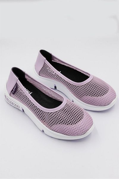 layki Milano Purple Colored Lux Laser Cut Women's Summer Sports Shoes