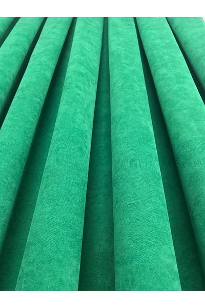 Erdoğanlar Koza Green Velvet Honeycomb Background - Rustic Hook, 1/3 Close Pleat Island Background