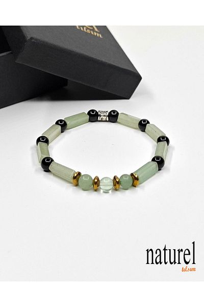 Naturel Tılsım Natural Stone Hematite-Aventurine Bracelet - Comfortable and Stylish