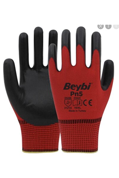 Beybi I Bahçe - Inşaat Ve Işçi Eldiveni Pn 5 Kırmızı ( 5 Çift )