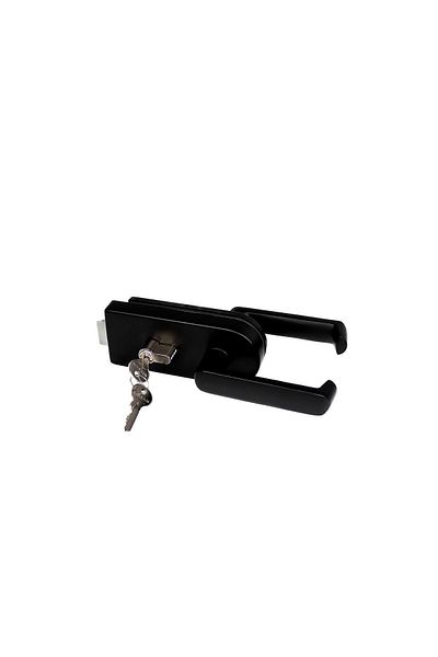 Wold Black Glass Door Handle - Office Door Handle