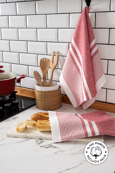 Vionel Home 2-Piece Kitchen Drying Cloth - 100% Cotton, High Water Absorption, Multi-Purpose Serving Napkin, Lunch Cover