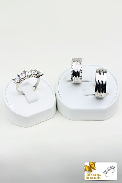 Twem Silver Inci Uyum Çemberi 925 Ayar Gümüş Alyans Çift Alıma Beştaş Hediye (TEK YÜZÜK FİYATIDIR)