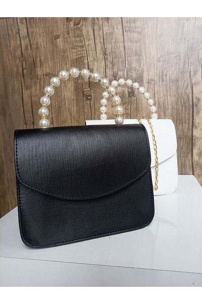SERPİL Black Bag with Pearls
